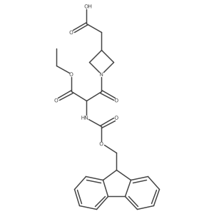 2-{1-[3-ethoxy-2-({[(9H-fluoren-9-yl)methoxy]carbonyl}amino)-3-oxopropanoyl]azetidin-3-yl}acetic acid Structure