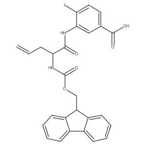 3-[2-({[(9H-fluoren-9-yl)methoxy]carbonyl}amino)pent-4-enamido]-4-iodobenzoic acid结构式