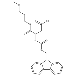 3-({[(9H-fluoren-9-yl)methoxy]carbonyl}amino)-3-[(2-methoxyethoxy)carbamoyl]propanoic acid结构式