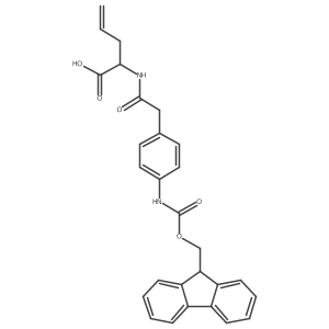 2-{2-[4-({[(9H-fluoren-9-yl)methoxy]carbonyl}amino)phenyl]acetamido}pent-4-enoic acid结构式