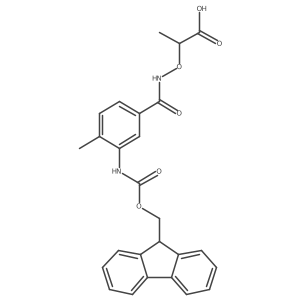 2-({[3-({[(9H-fluoren-9-yl)methoxy]carbonyl}amino)-4-methylphenyl]formamido}oxy)propanoic acid结构式