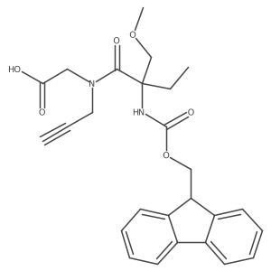 2-[2-({[(9H-fluoren-9-yl)methoxy]carbonyl}amino)-2-(methoxymethyl)-N-(prop-2-yn-1-yl)butanamido]acetic acid Structure
