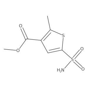 Methyl 2-methyl-5-sulfamoylthiophene-3-carboxylate结构式