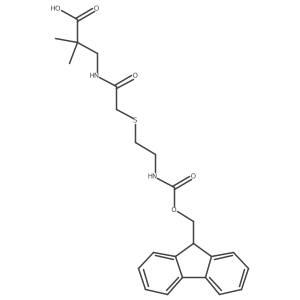 3-(2-{[2-({[(9H-fluoren-9-yl)methoxy]carbonyl}amino)ethyl]sulfanyl}acetamido)-2,2-dimethylpropanoic acid结构式
