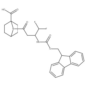 7-[3-({[(9H-fluoren-9-yl)methoxy]carbonyl}amino)-4,4-difluorobutanoyl]-7-azabicyclo[2.2.1]heptane-1-carboxylic acid Structure
