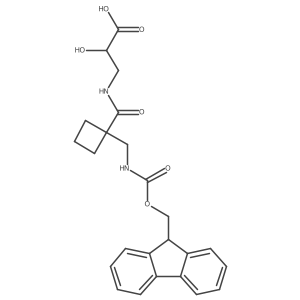 3-({1-[({[(9H-fluoren-9-yl)methoxy]carbonyl}amino)methyl]cyclobutyl}formamido)-2-hydroxypropanoic acid结构式
