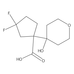 3,3-Difluoro-1-(4-hydroxyoxan-4-yl)cyclopentane-1-carboxylic acid Structure