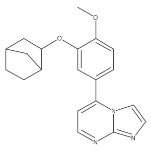 5-(3-{Bicyclo[2.2.1]heptan-2-yloxy}-4-methoxyphenyl)imidazo[1,2-a]pyrimidine结构式