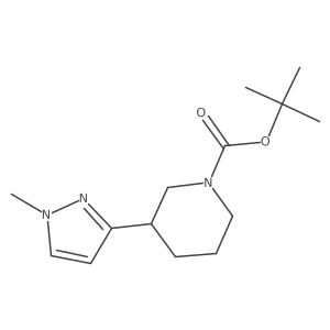tert-butyl 3-(1-methyl-1H-pyrazol-3-yl)piperidine-1-carboxylate Structure