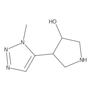 rac-(3R,4R)-4-(1-methyl-1H-1,2,3-triazol-5-yl)pyrrolidin-3-ol结构式