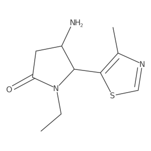 4-Amino-1-ethyl-5-(4-methyl-1,3-thiazol-5-yl)pyrrolidin-2-one结构式