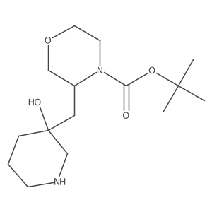 Tert-butyl 3-[(3-hydroxypiperidin-3-yl)methyl]morpholine-4-carboxylate Structure