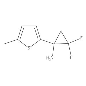 2,2-Difluoro-1-(5-methylthiophen-2-yl)cyclopropan-1-amine Structure