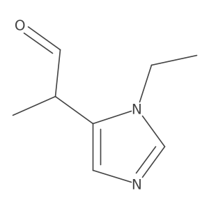 2-(1-ethyl-1H-imidazol-5-yl)propanal结构式