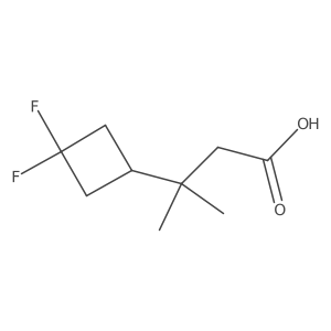 3-(3,3-Difluorocyclobutyl)-3-methylbutanoic acid结构式