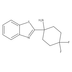 1-(1,3-Benzothiazol-2-yl)-4,4-difluorocyclohexan-1-amine结构式