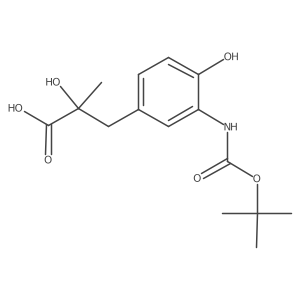 3-(3-{[(Tert-butoxy)carbonyl]amino}-4-hydroxyphenyl)-2-hydroxy-2-methylpropanoic acid结构式