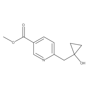 Methyl 6-[(1-hydroxycyclopropyl)methyl]pyridine-3-carboxylate Structure
