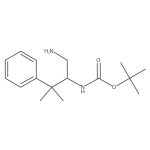tert-butyl N-(1-amino-3-methyl-3-phenylbutan-2-yl)carbamate结构式