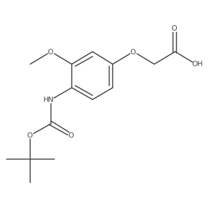 2-(4-{[(Tert-butoxy)carbonyl]amino}-3-methoxyphenoxy)acetic acid结构式