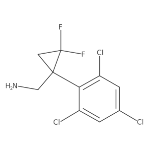 [2,2-Difluoro-1-(2,4,6-trichlorophenyl)cyclopropyl]methanamine Structure