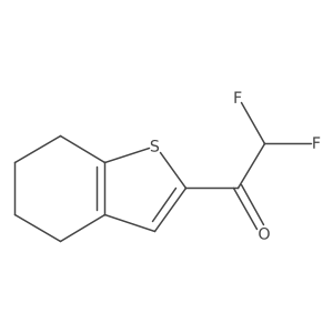 2,2-Difluoro-1-(4,5,6,7-tetrahydro-1-benzothiophen-2-yl)ethan-1-one结构式