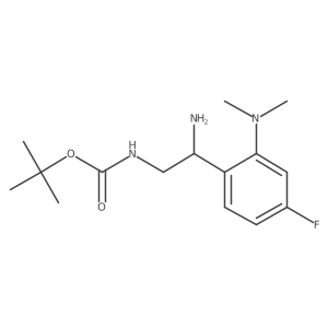 tert-butyl N-{2-amino-2-[2-(dimethylamino)-4-fluorophenyl]ethyl}carbamate Structure