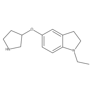 1-ethyl-5-(pyrrolidin-3-yloxy)-2,3-dihydro-1H-indole Structure