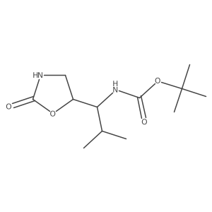 tert-butyl N-[2-methyl-1-(2-oxo-1,3-oxazolidin-5-yl)propyl]carbamate Structure