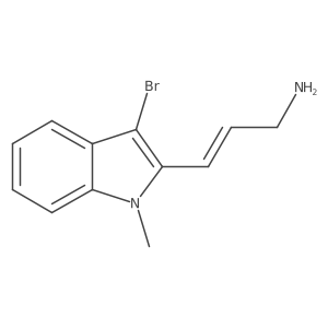3-(3-bromo-1-methyl-1H-indol-2-yl)prop-2-en-1-amine结构式