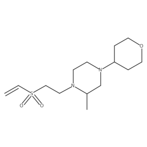 (2S)-1-[2-(ethenesulfonyl)ethyl]-2-methyl-4-(oxan-4-yl)piperazine结构式
