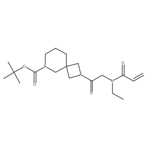 tert-butyl 2-[2-(N-ethylprop-2-enamido)acetyl]-2,6-diazaspiro[3.5]nonane-6-carboxylate Structure