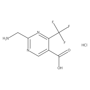 2-(Aminomethyl)-4-(trifluoromethyl)pyrimidine-5-carboxylic acid;hydrochloride结构式