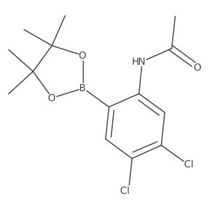 N-[4,5-Dichloro-2-(tetramethyl-1,3,2-dioxaborolan-2-yl)phenyl]acetamide Structure