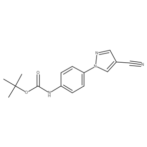 tert-butyl N-[4-(4-cyano-1H-pyrazol-1-yl)phenyl]carbamate Structure