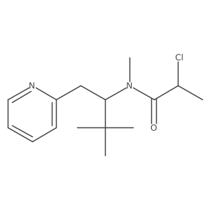 2-chloro-N-[3,3-dimethyl-1-(pyridin-2-yl)butan-2-yl]-N-methylpropanamide结构式