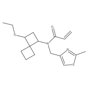 N-(3-Ethoxyspiro[3.3]heptan-1-yl)-N-[(2-methyl-1,3-thiazol-4-yl)methyl]prop-2-enamide结构式