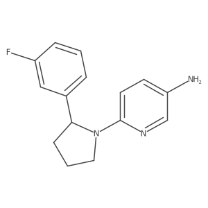 6-[2-(3-fluorophenyl)-1-pyrrolidinyl]-3-Pyridinamine Structure
