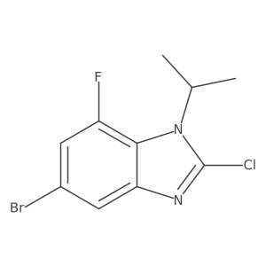 5-Bromo-2-chloro-7-fluoro-1-isopropyl-1H-benzo[d]imidazole Structure