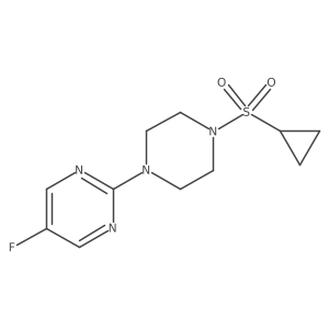 2-[4-(Cyclopropanesulfonyl)piperazin-1-yl]-5-fluoropyrimidine Structure