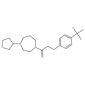 1-[4-(Thiolan-3-yl)-1,4-diazepan-1-yl]-3-[4-(trifluoromethyl)phenyl]propan-1-one结构式