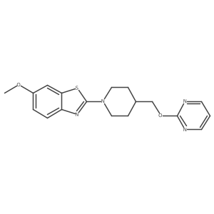6-Methoxy-2-{4-[(pyrimidin-2-yloxy)methyl]piperidin-1-yl}-1,3-benzothiazole结构式