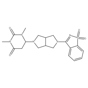 6-[5-(1,1-Dioxo-1,2-benzothiazol-3-yl)-1,3,3a,4,6,6a-hexahydropyrrolo[3,4-c]pyrrol-2-yl]-1,3-dimethyl-1,3-diazinane-2,4-dione Structure