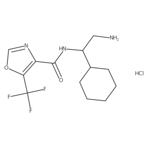N-(2-Amino-1-cyclohexylethyl)-5-(trifluoromethyl)-1,3-oxazole-4-carboxamide;hydrochloride Structure