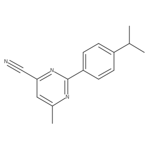 6-Methyl-2-[4-(propan-2-yl)phenyl]pyrimidine-4-carbonitrile Structure