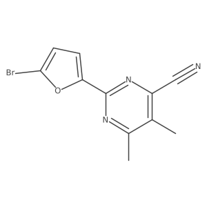 2-(5-Bromofuran-2-yl)-5,6-dimethylpyrimidine-4-carbonitrile结构式