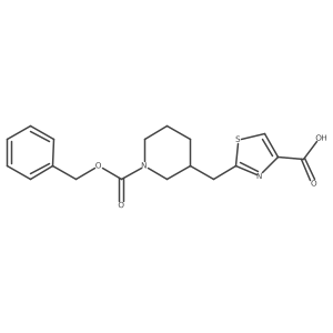 2-({1-[(Benzyloxy)carbonyl]piperidin-3-yl}methyl)-1,3-thiazole-4-carboxylic acid Structure