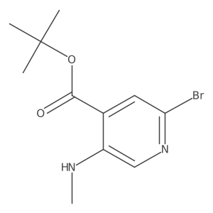 Tert-butyl 2-bromo-5-(methylamino)pyridine-4-carboxylate结构式