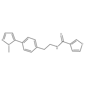 N-{2-[4-(1-methyl-1H-pyrazol-5-yl)phenyl]ethyl}furan-3-carboxamide结构式