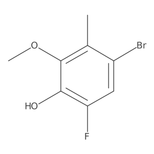 4-Bromo-6-fluoro-2-methoxy-3-methylphenol结构式